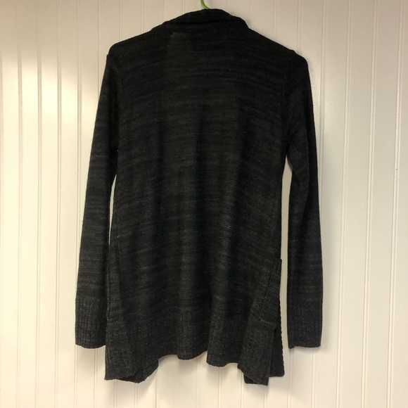 Ambiance Apparel Women's Black Open Front Cardigan Sweater Medium Long Sleeve - Picture 4 of 4